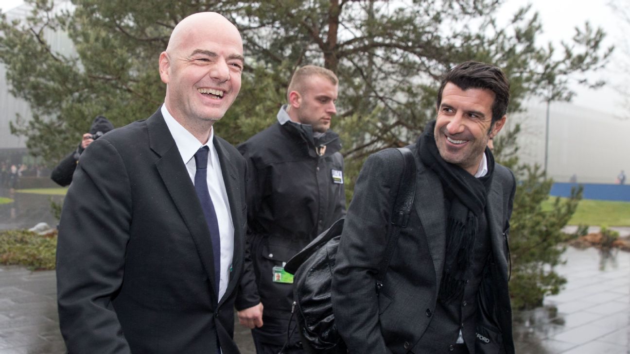 Figo joins calls for FIFA boss Infantino to resign