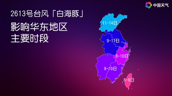 台风“白海豚” 降雨进程表出炉 后期北方会遭遇强降雨吗