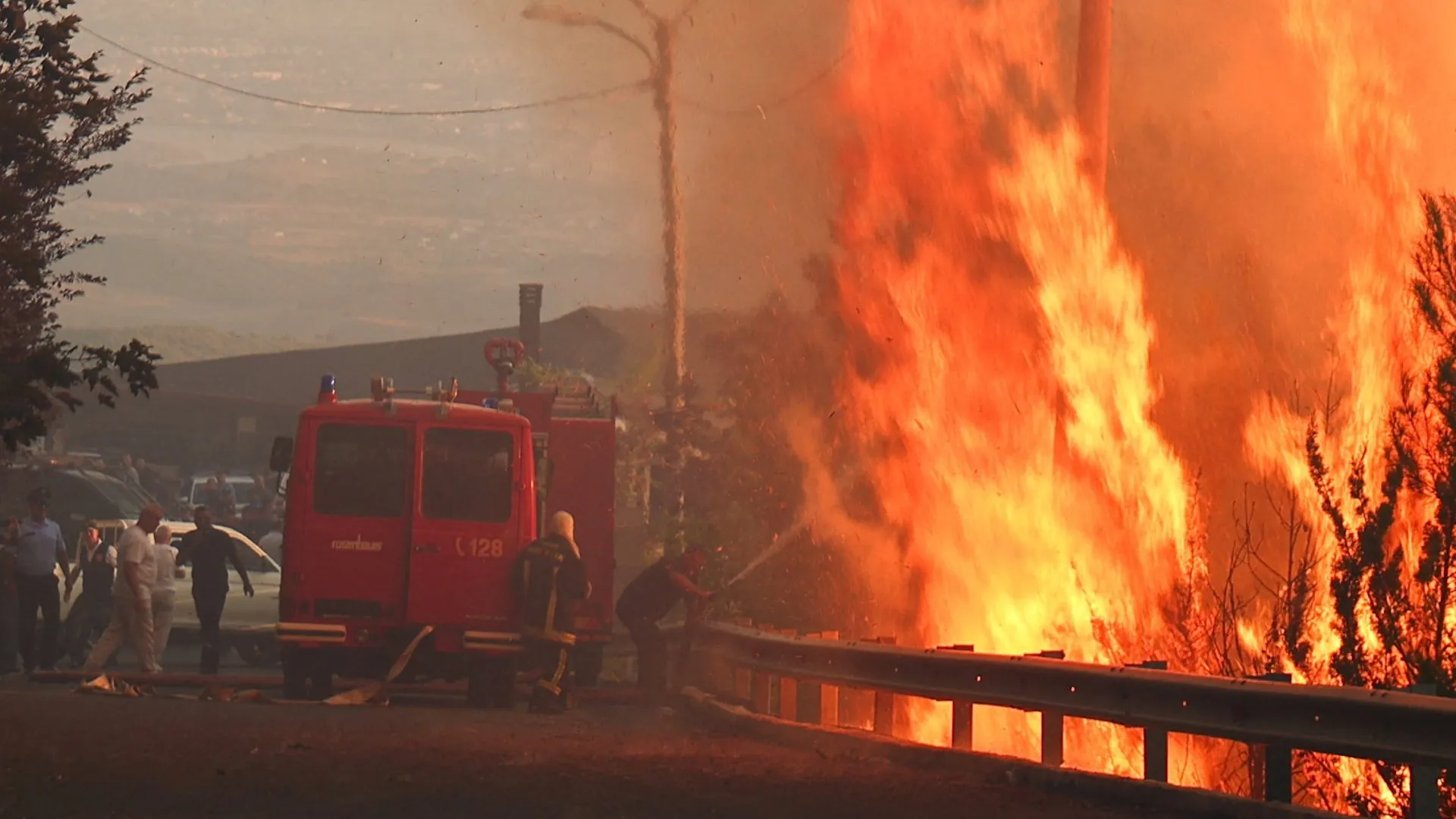 Wildfires in Albania and Spain cause hundreds to evacuate