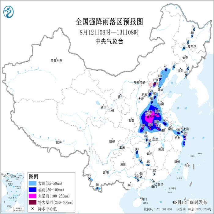 暴雨、强对流天气预警齐发 河南安徽等地部分地区有大暴雨