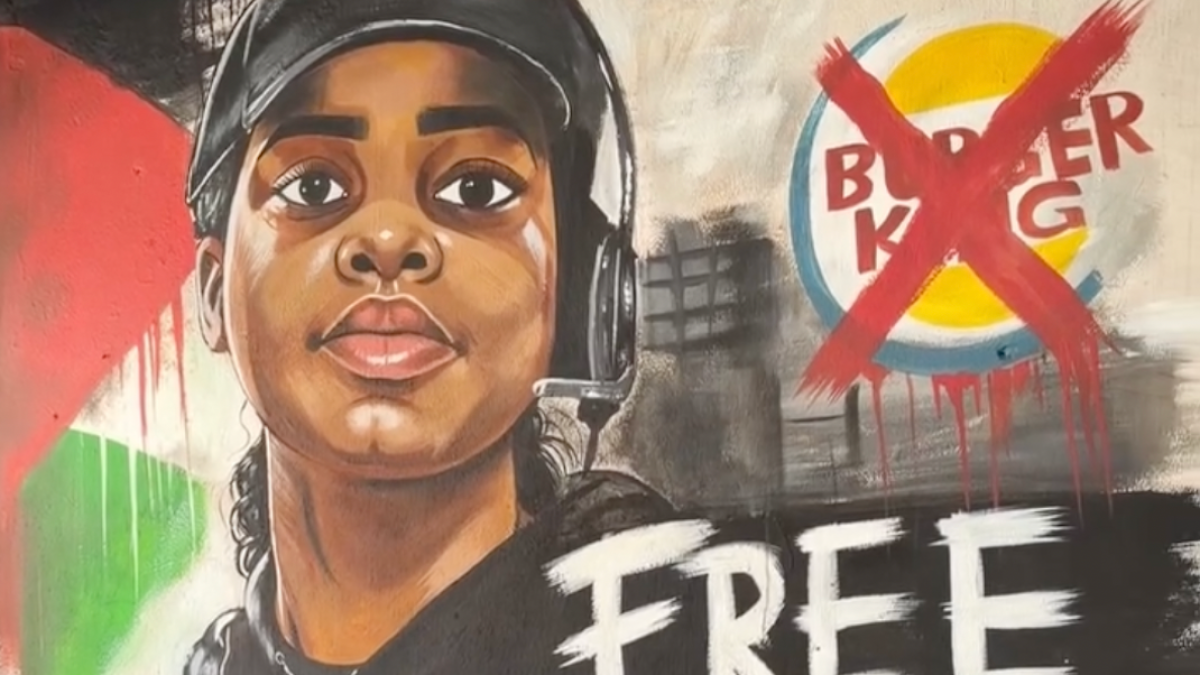 Gaza mural for Burger King worker fired for shouting ‘Free Palestine’