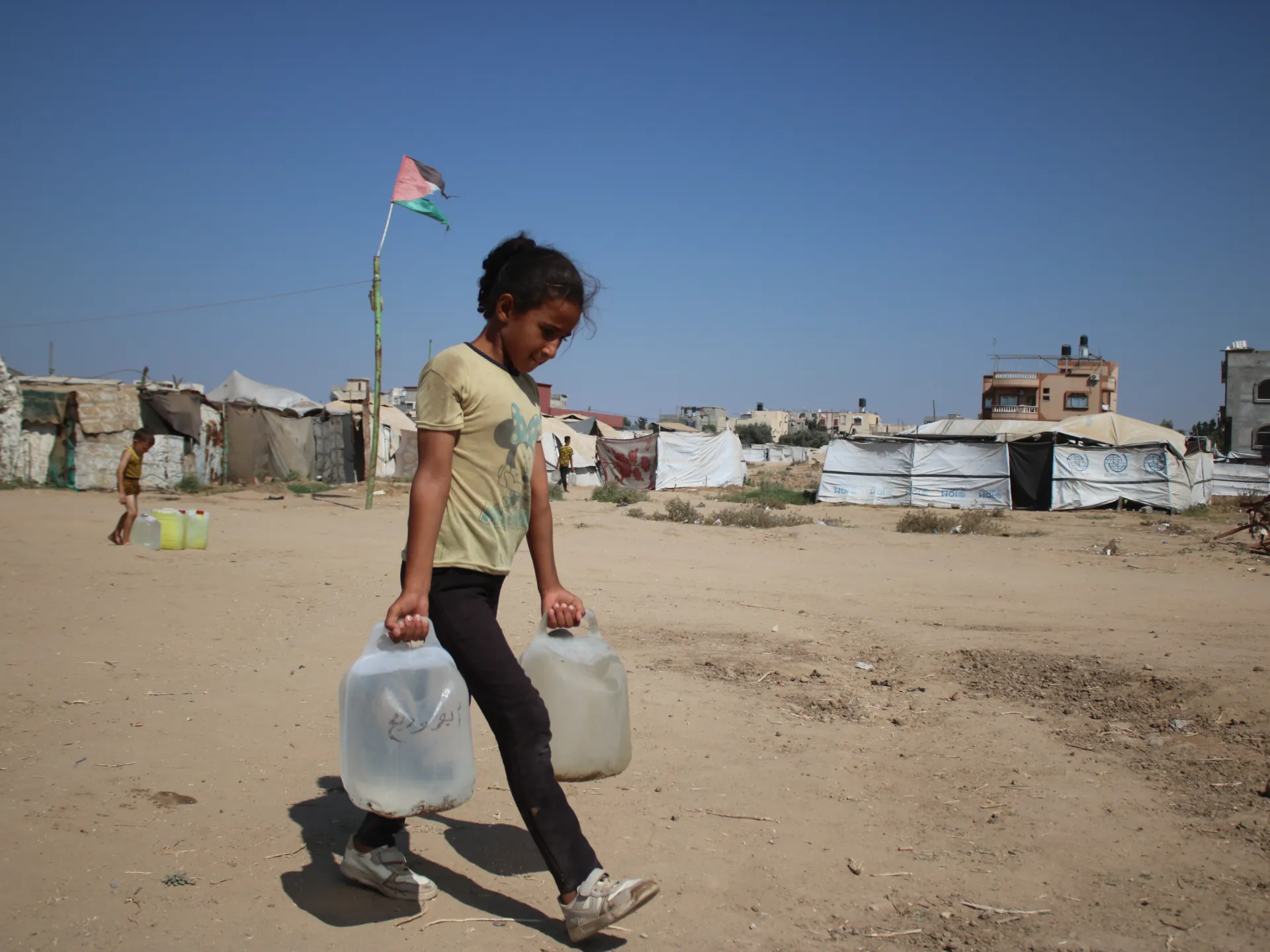 Daily struggle for clean water and food takes a physical toll on Gaza kids