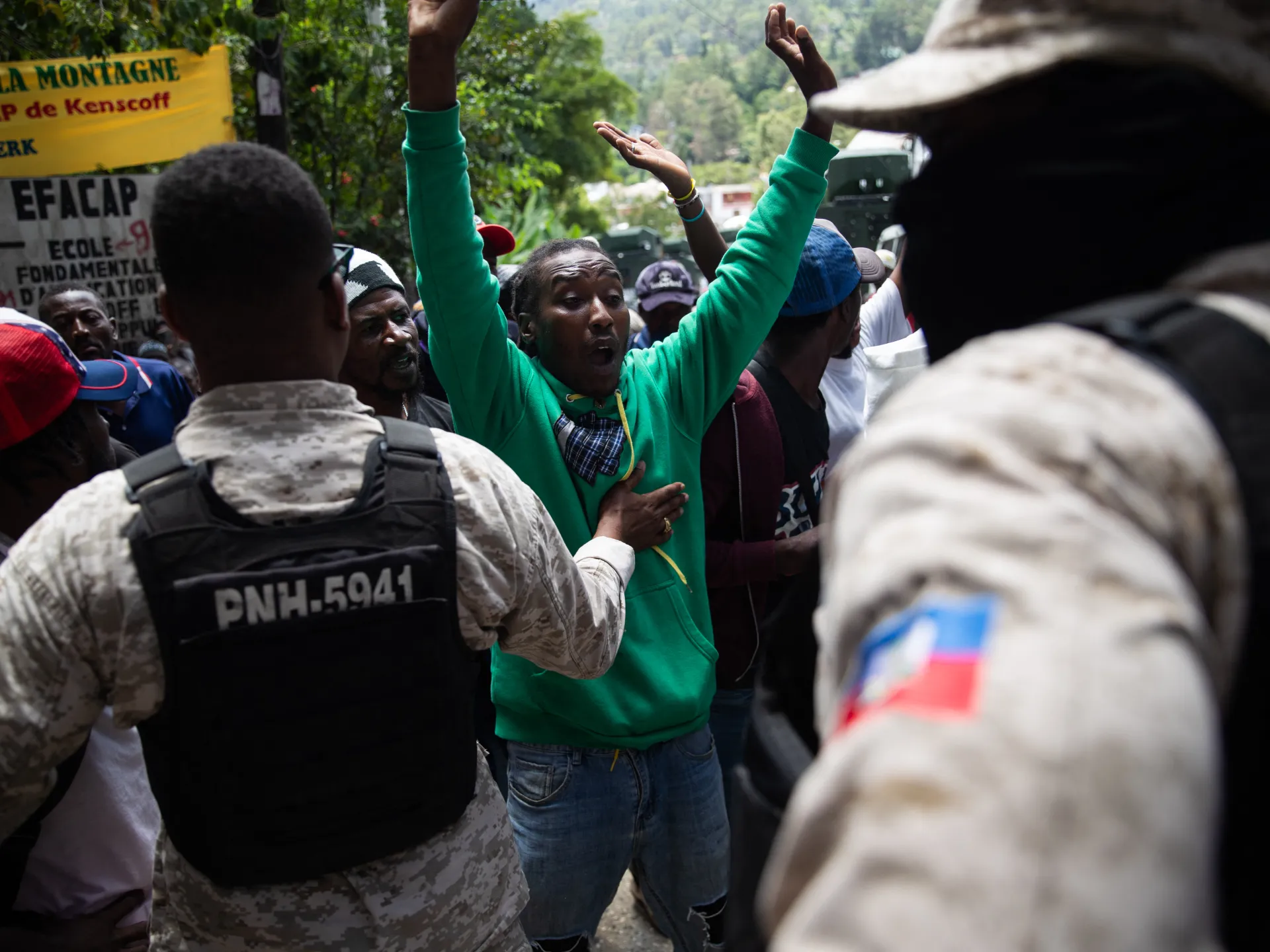 Haiti police confront public frustration after deadly gang attack kills 47