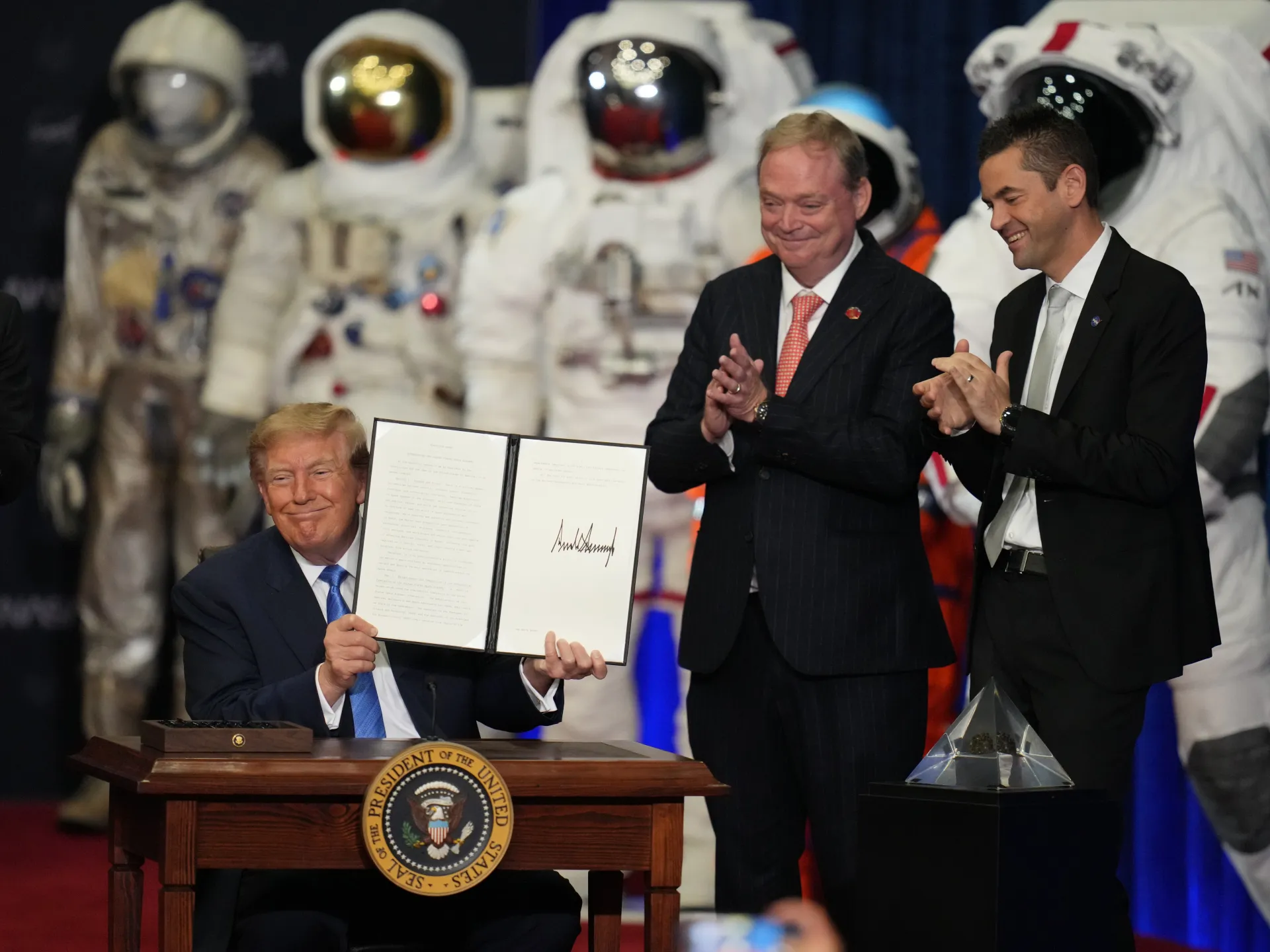 President Donald Trump signs order creating US Space Academy