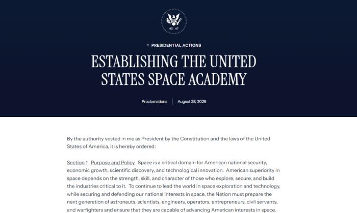 特朗普签署行政令 启动筹建“美国太空学院”