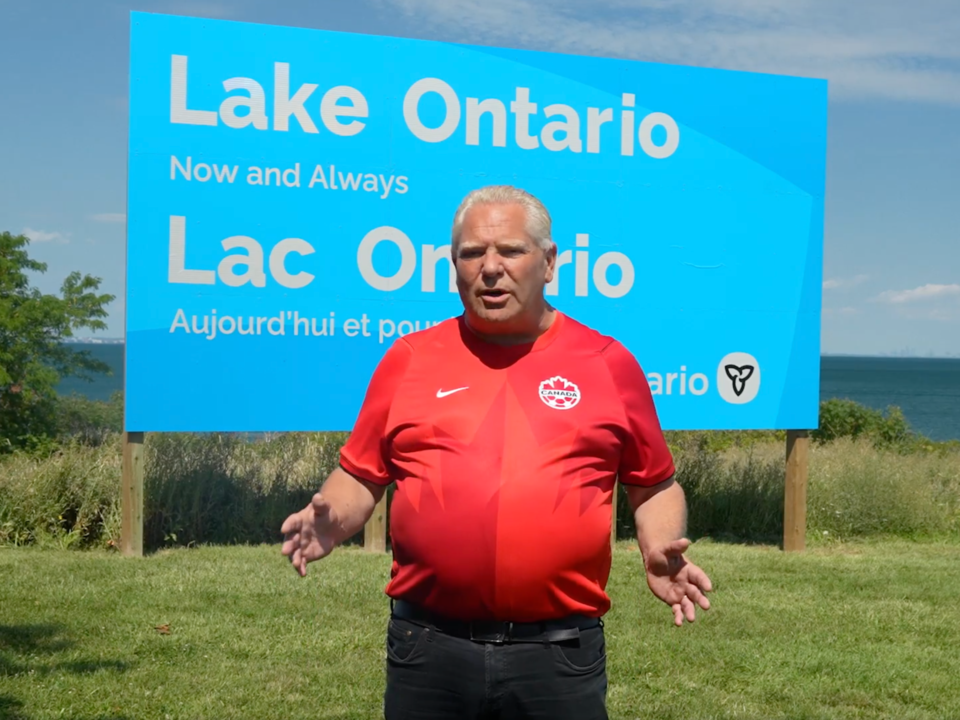 Ontario’s Doug Ford prods Trump with sign rejecting ‘Lake America’ name