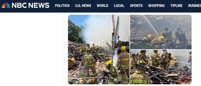 美国达拉斯市一公寓楼发生火灾爆炸 致人员死伤