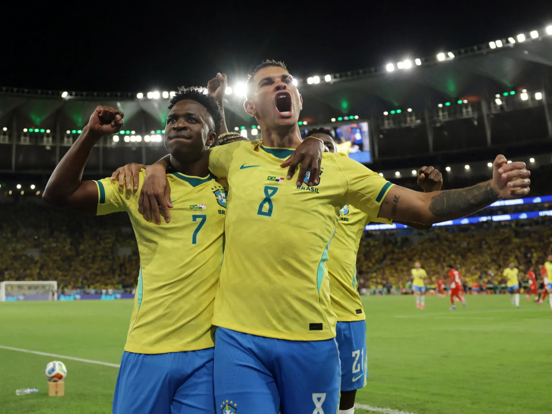 Vinicius brings Maracana curtain-raiser to life as Brazil rout Panama 6-2