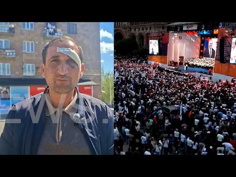 Նորից ծեծ, Սամվել Կարապետյանի հանրահավաքը Երևանում. «Օրվա ամփոփում»՝ ռուսերեն