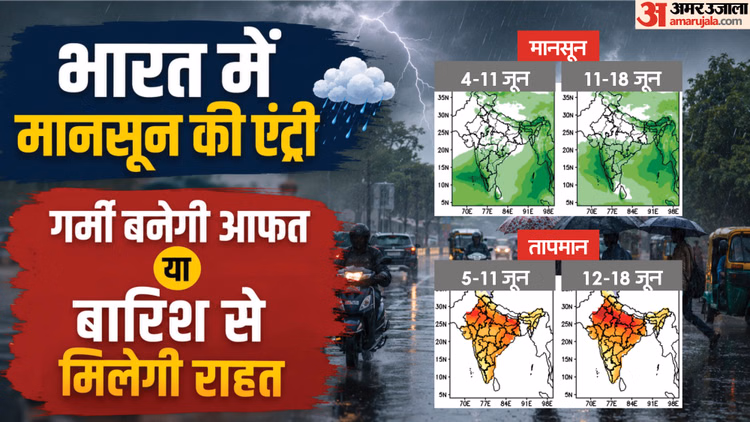 बीते 7 दिन सामान्य से 10% कम बारिश: मानसून के अगले दो हफ्तों का क्या अनुमान, कहां रहेगी गर्मी और बारिश कहां?