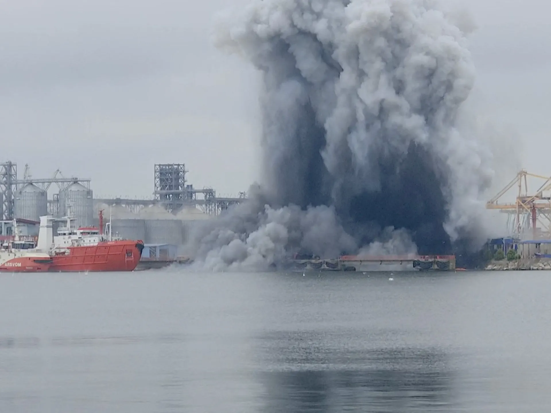 Ukrainian marine drone explodes at Romanian port