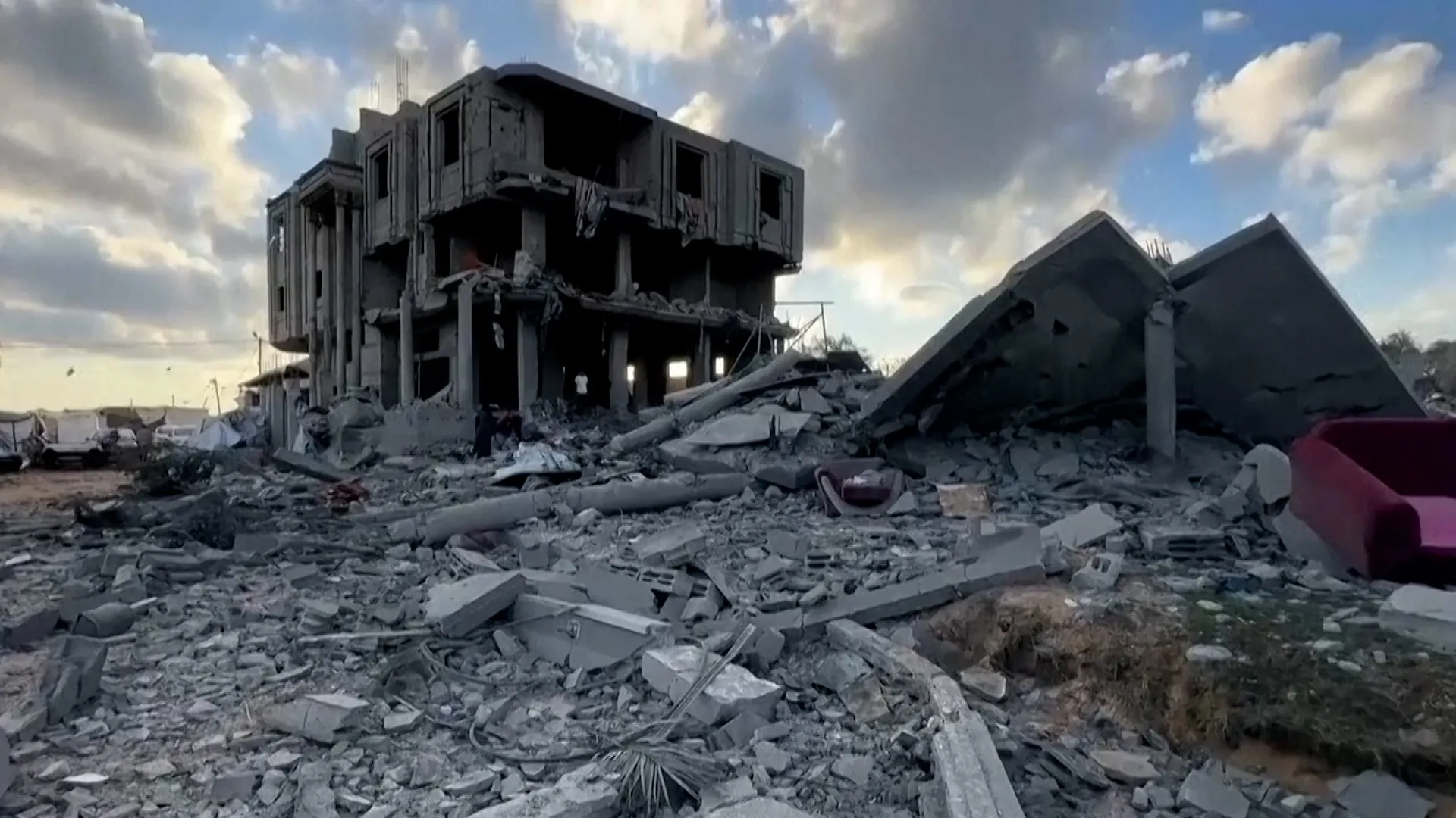 ‘What ceasefire?’ Palestinians inspect destruction after Israeli strike