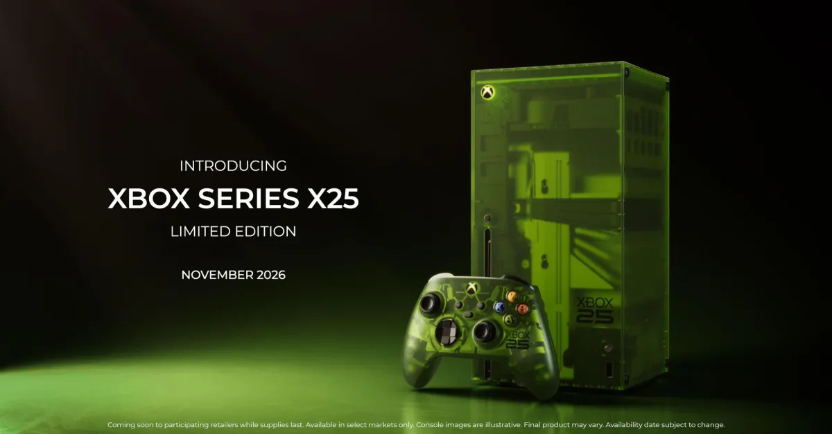 This is Microsoft’s Xbox 25th anniversary console in translucent green