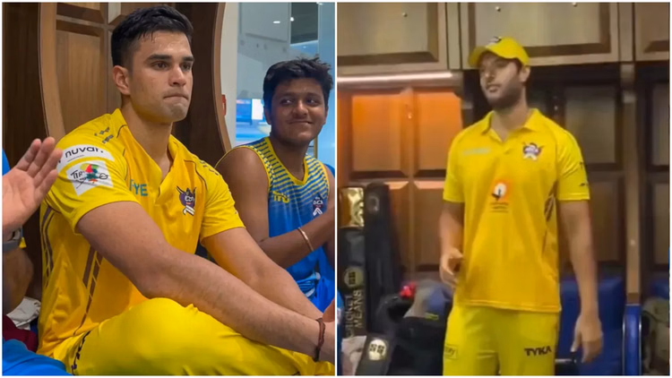 VIDEO: शिवम दुबे की तारीफ सुनकर अर्जुन तेंदुलकर क्यों हो गए भावुक? वायरल हुआ ड्रेसिंग रूम का वीडियो, देखें