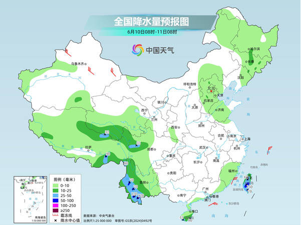 今明天我国大部升温为主暑热发展 后天起南方新一轮降雨开启