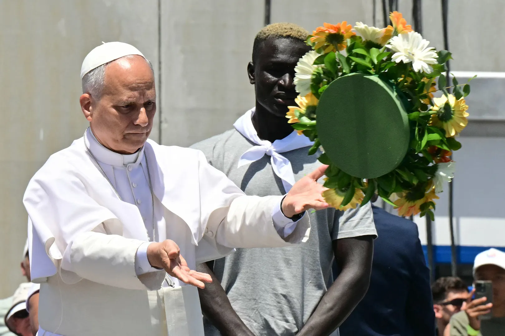 Pope Leo tells migrants: ‘I bow before your dignity’