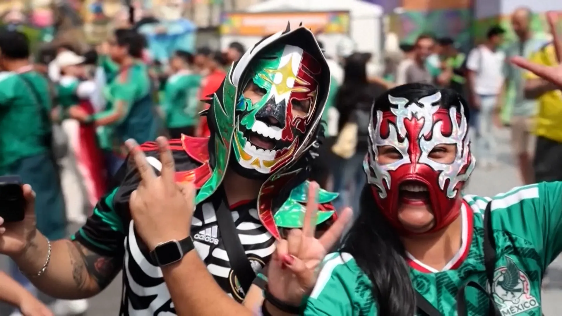 World Cup mania at Mexico’s Zocalo Square