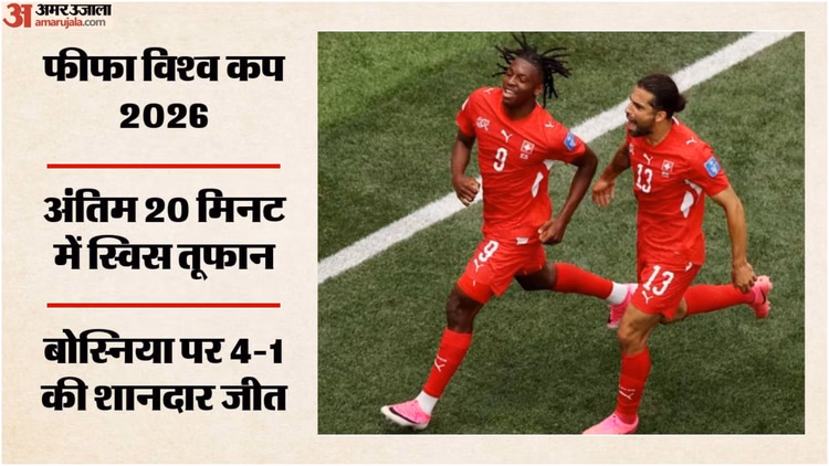 FIFA WC: स्विस टीम ने दूसरे हाफ में दिखाया दम, मन्जांबी ने दागे दो गोल; झाका ने पेनाल्टी से जीत पर लगाई मुहर