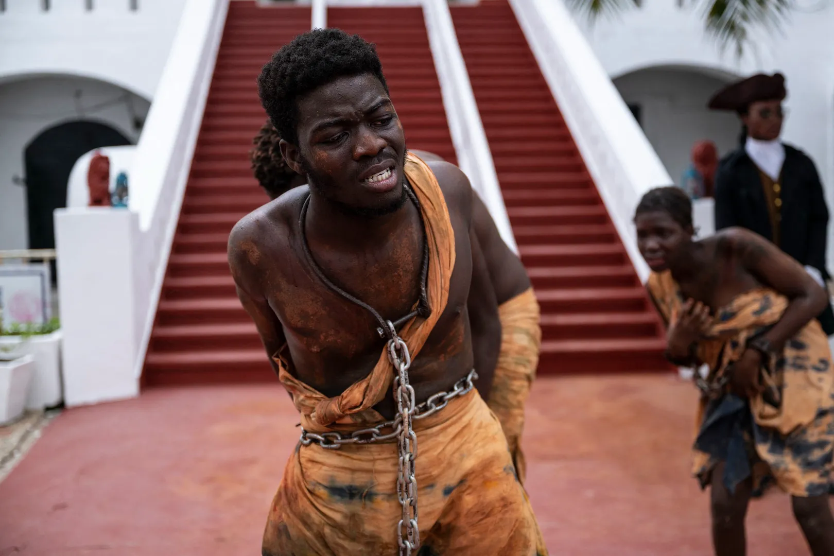 Slave trade reenacted on Juneteenth as leaders demand reparations