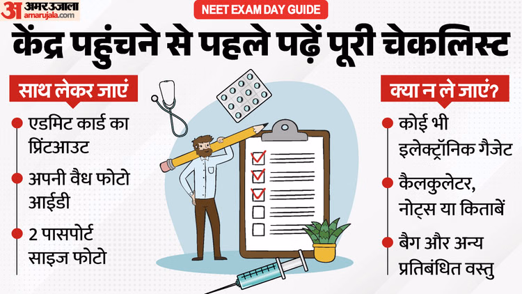 NEET Exam: क्या लेकर जाएं, ड्रेस कोड क्या है? नीट के अभ्यर्थी केंद्र जाने से पहले देख लें नियमों की यह लिस्ट