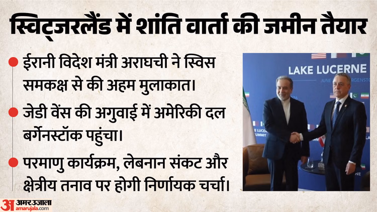 अमेरिका-ईरान शांति वार्ता: स्विस समकक्ष से मिले ईरानी विदेश मंत्री अराघची, बैठक की तैयारियां तेज