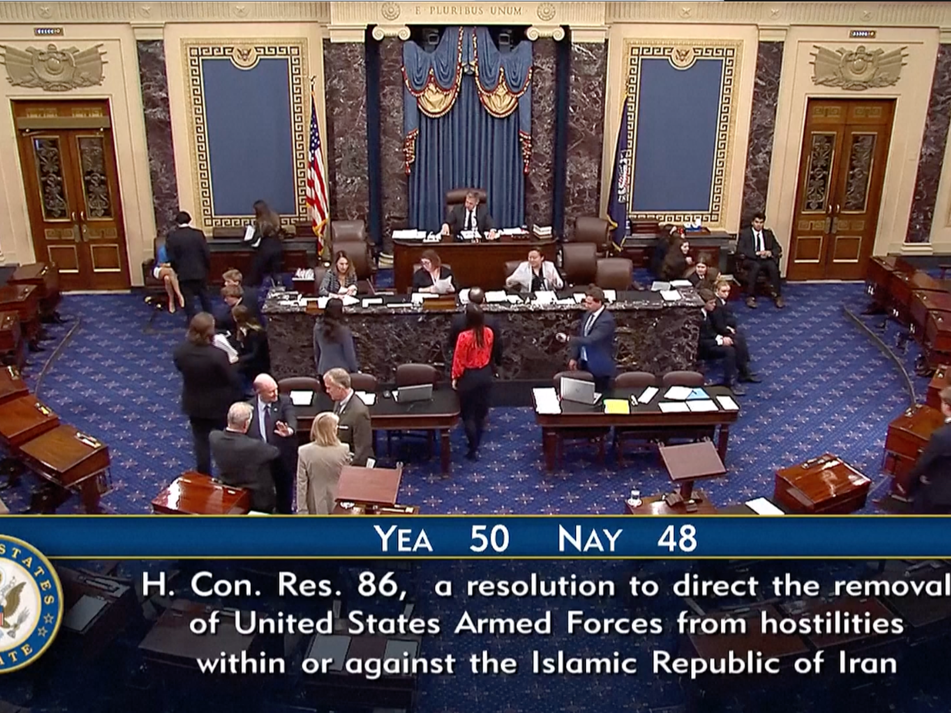 US Senate votes to pause Iran war in rare rebuke to Trump
