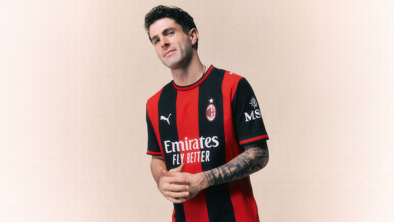 👕Pulisic, AC Milan debut new kit for UCL push
