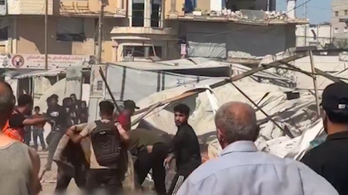 Two killed, dozens injured in Israeli strike on displacement tents in Gaza