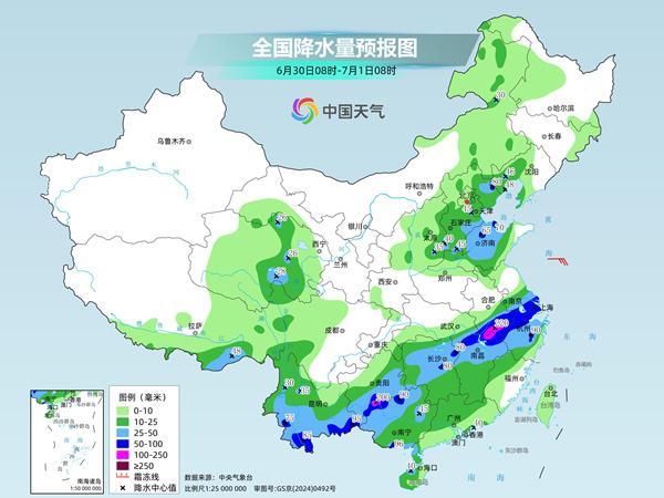 云贵高原至长江中下游强降雨持续 华南黄淮等地高温闷热天气发展