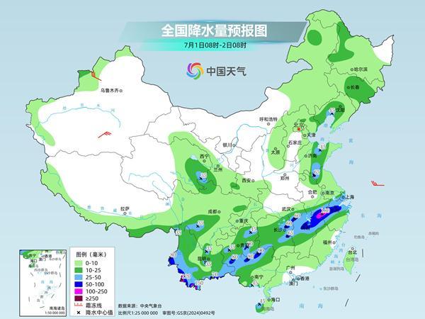 云贵高原至江南中北部仍多强降雨 南北方多地暑热发展增强