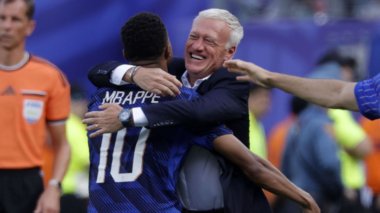 Deschamps 'touched' by Mbappe's goal tribute