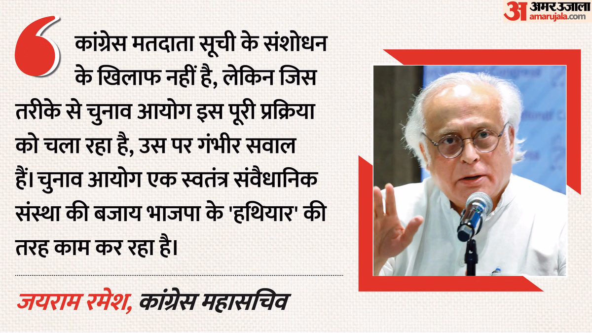 Politics: कांग्रेस का आरोप- भाजपा की शाखा जैसा बर्ताव कर रहा चुनाव आयोग, SIR को किस रणनीति का हिस्सा बताया?