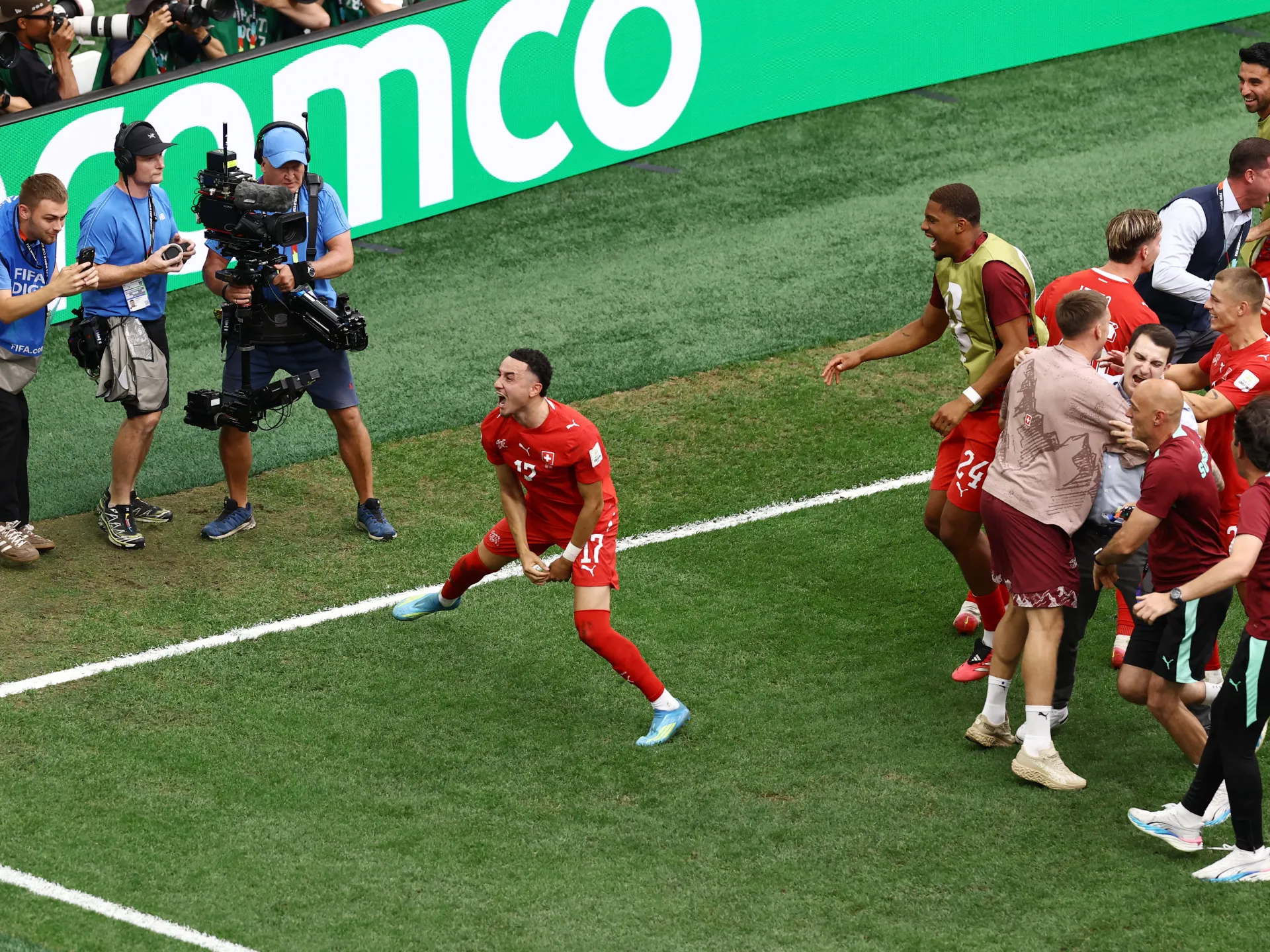 Switzerland face Argentina in World Cup quarterfinal after beating Colombia
