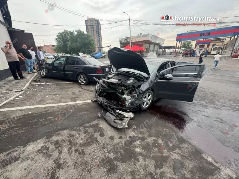 Երևանում բախվել են Mercedes-ը, Chevrolet–ն, Kia-ն և Toyota-ն. կա 3 վիրավոր
