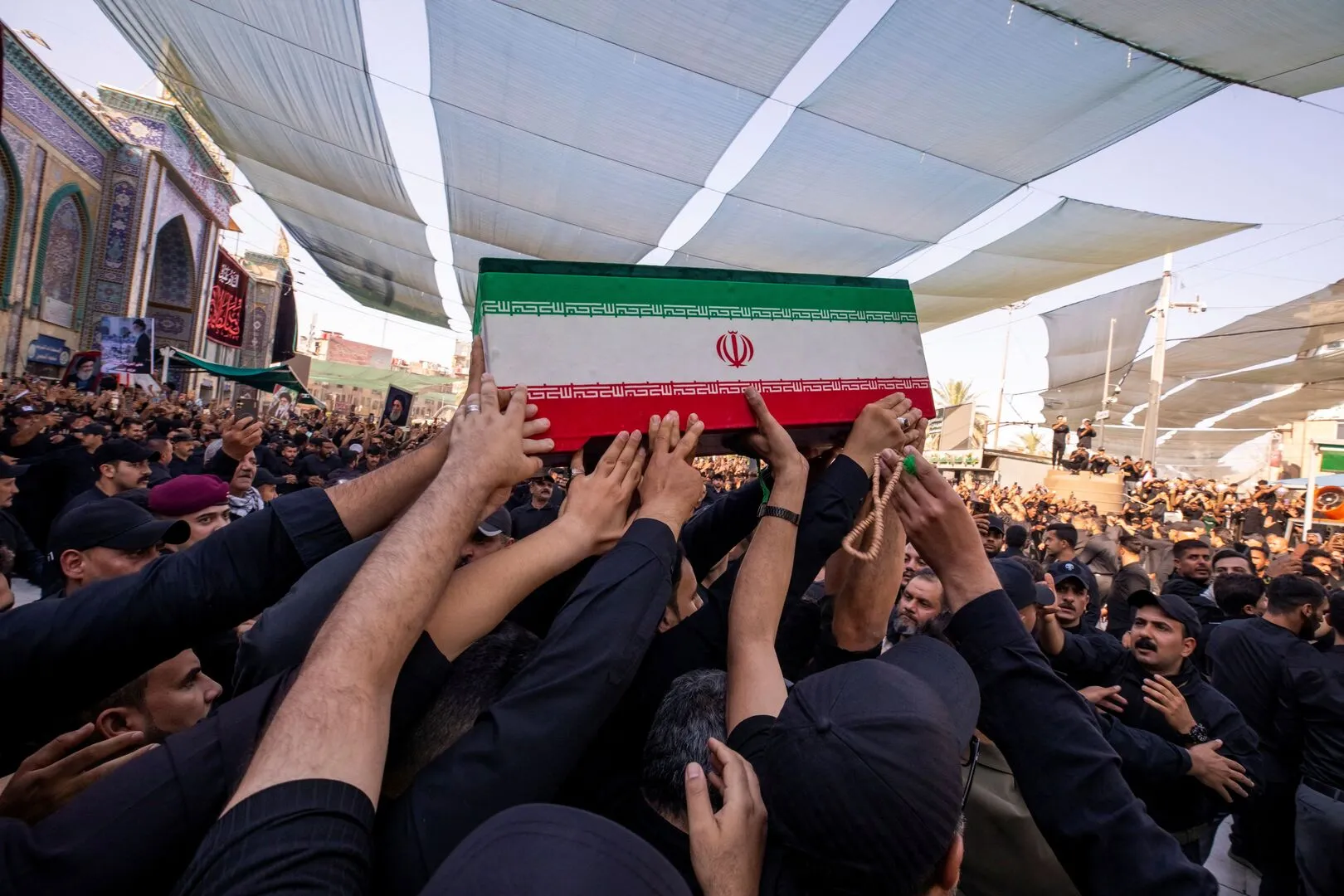 Khamenei’s coffin in Karbala on last stop before burial in Mashhad