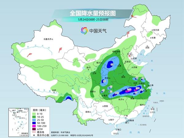中东部降雨进入核心时段局地雨量或破纪录 华南江南多地将现高温