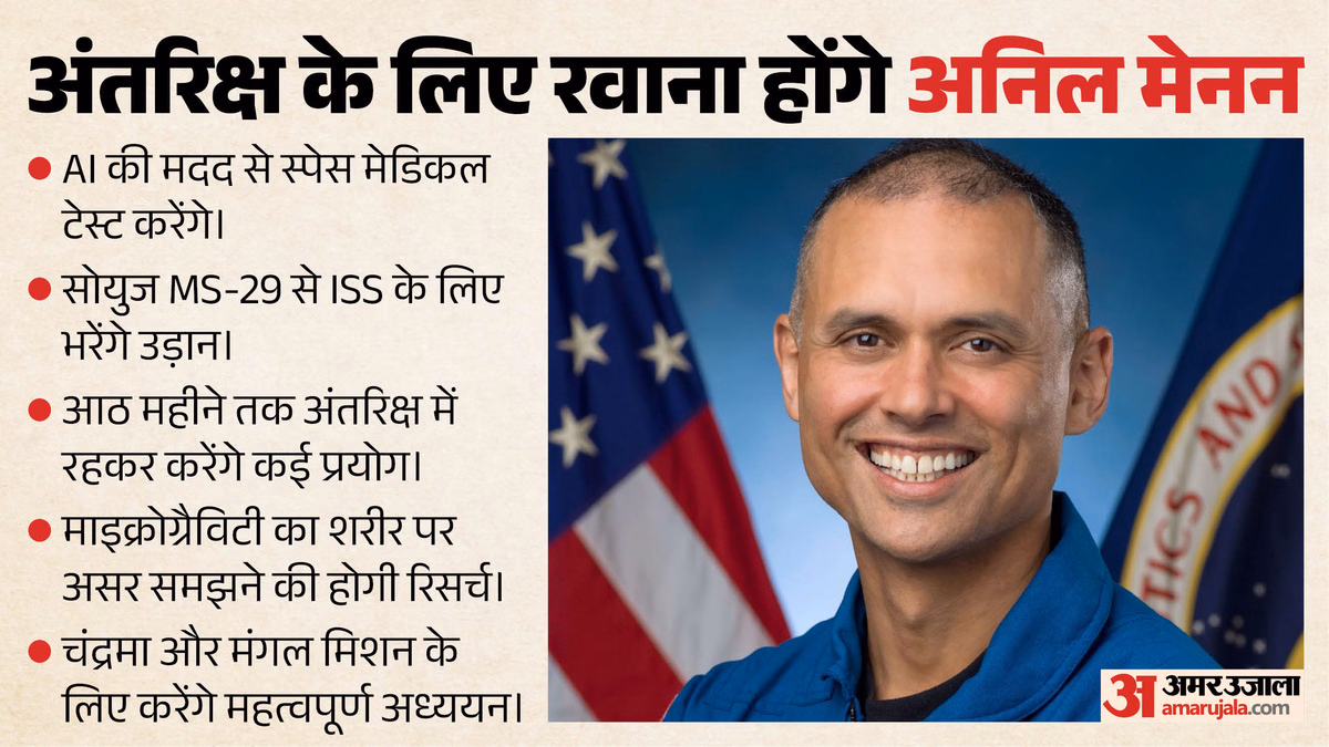 इंडिया से स्पेस स्टेशन तक: भारत से जुड़ाव, NASA की कमान; कौन हैं अनिल जो 14 जुलाई को ISS के लिए भरेंगे उड़ान?
