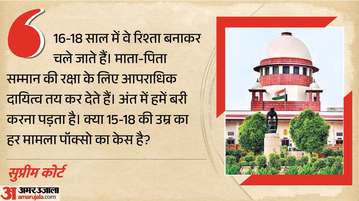 '15-18 वर्ष है प्रयोग की उम्र': POCSO पर सुप्रीम कोर्ट की टिप्पणी- झूठी शान के लिए केस दर्ज न कराएं माता-पिता