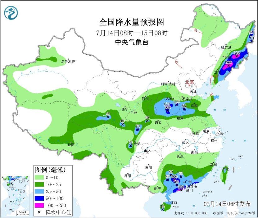辽宁吉林等地强降雨持续 黄淮至江南等地高温范围广