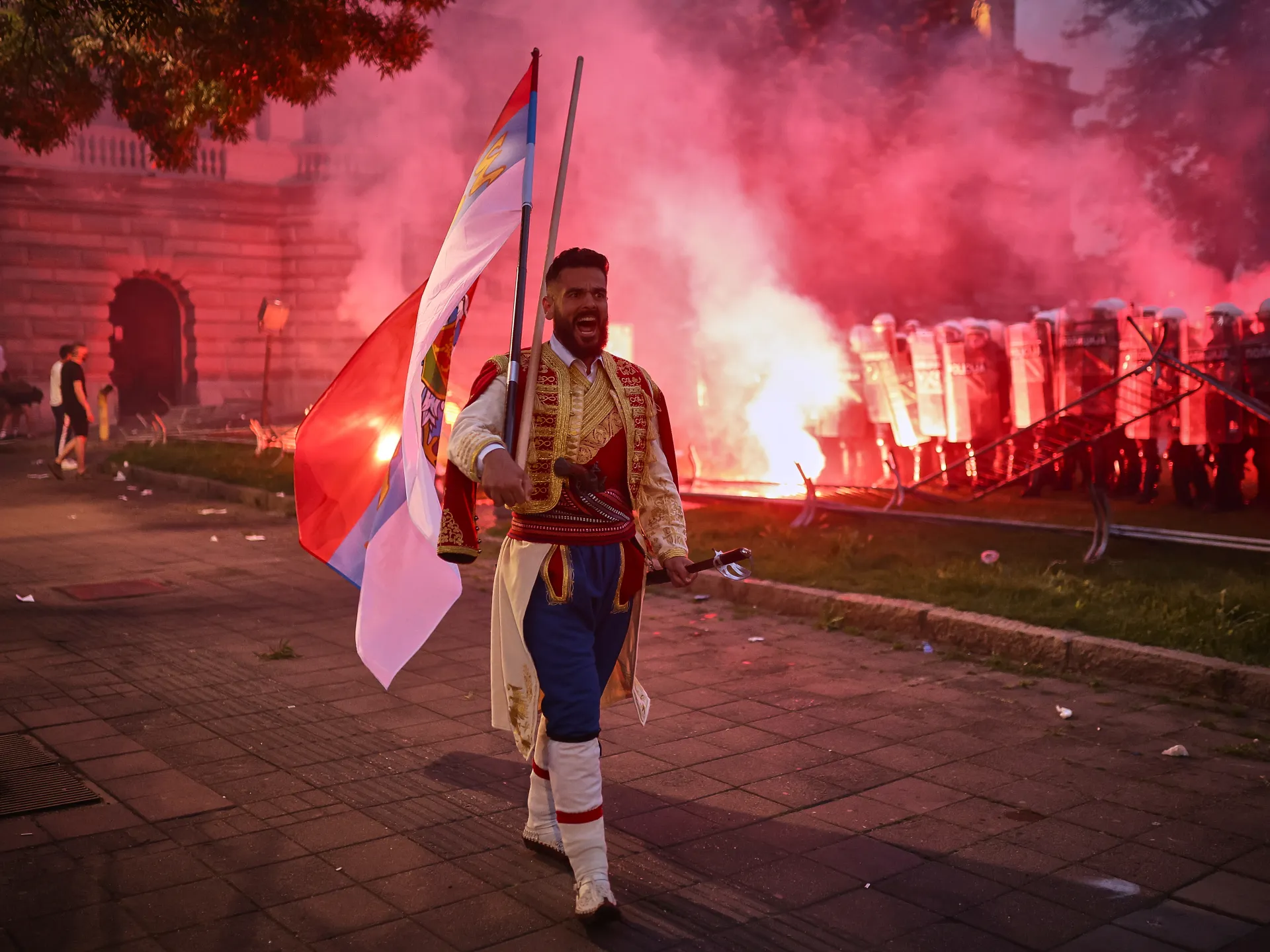 Clashes in Belgrade as student-led protests demand elections