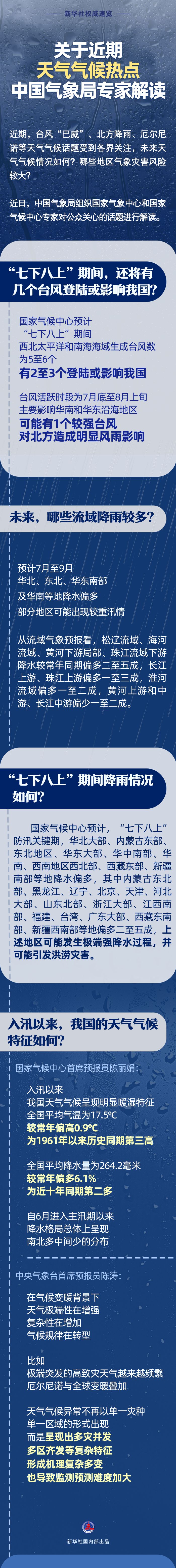 关于近期天气气候热点，中国气象局专家解读