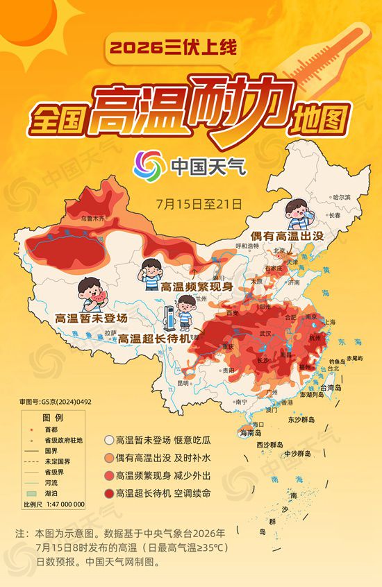 三伏开启！全国高温耐力地图登场 看哪里暑热超长待机