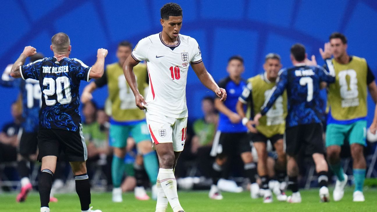 England's Bellingham slaps Barco after WC defeat