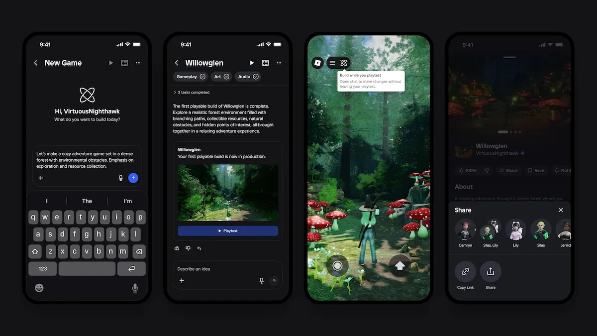 Roblox launches an AI-powered game-creation feature in its mobile app