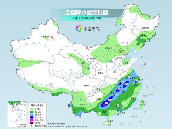 广西至长江中下游一带强降雨持续 四川盆地高温具有一定极端性
