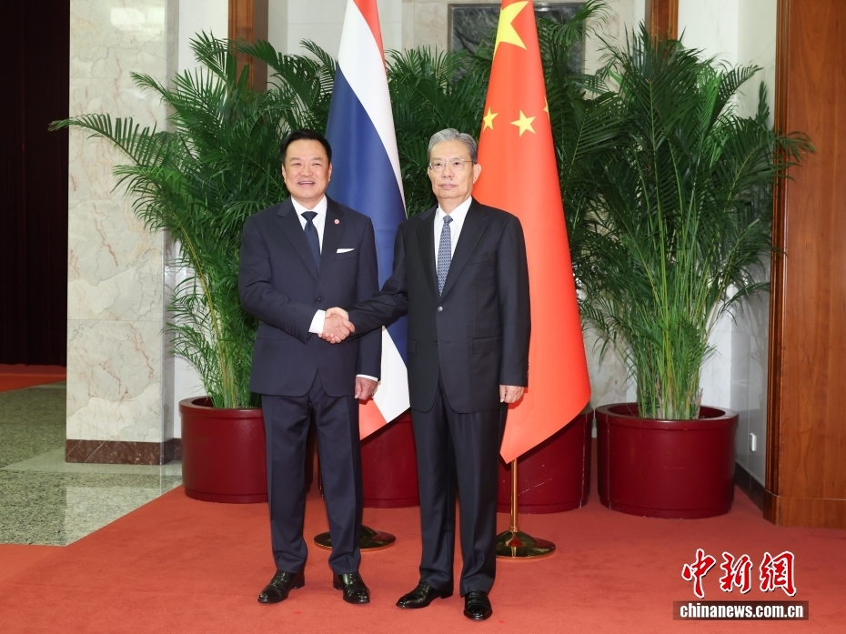 赵乐际会见泰国总理阿努廷