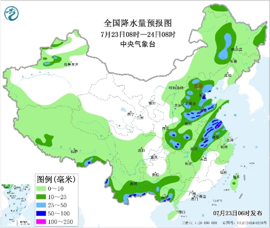 黄淮江淮等地有较强降水和强对流天气 西北西南江南等地有高温