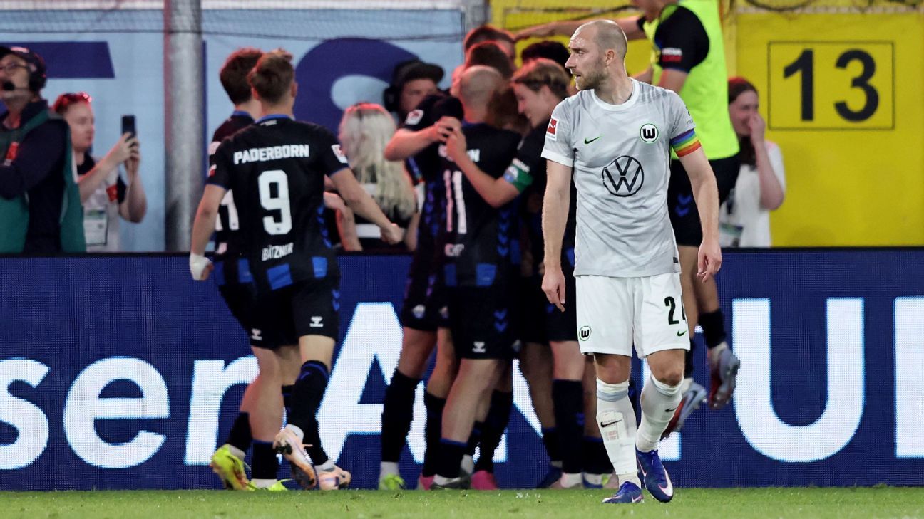 Eriksen-led Wolfsburg relegated from Bundesliga