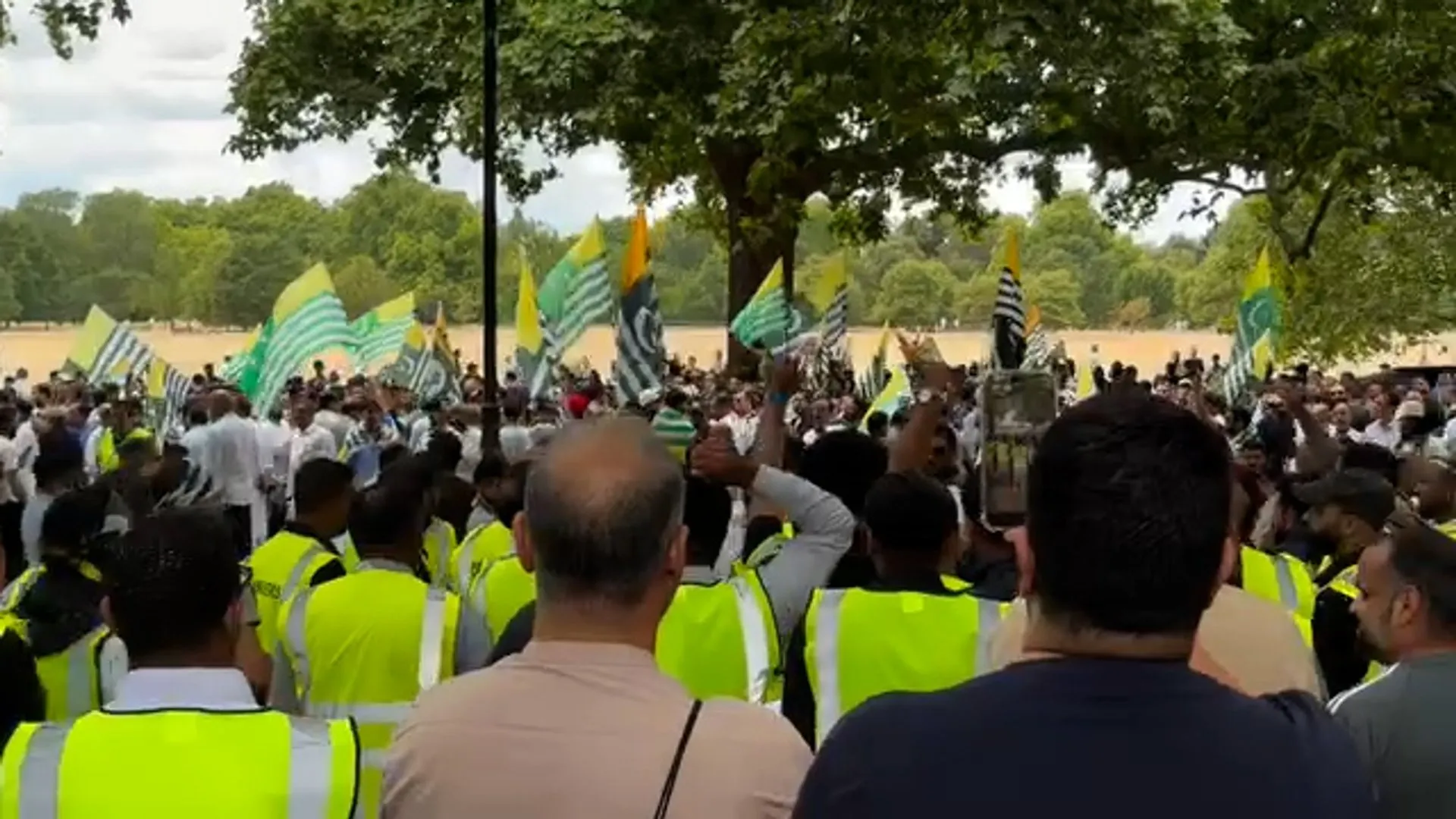 London protesters march through streets in solidarity with Azad Kashmir