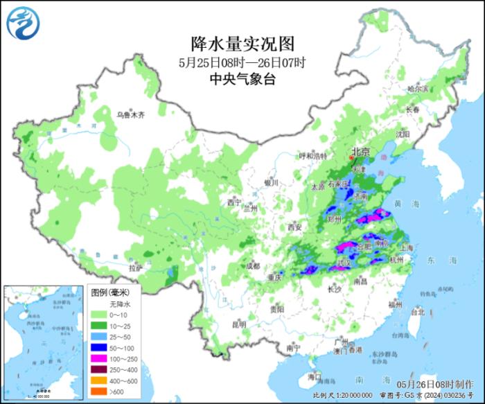 西南地区东部和江南仍有较强降雨 北方部分地区有大风沙尘雷雨
